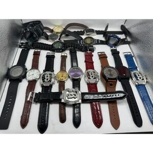 Unbranded Mens Watches Lot Of 17 For Parts Or Repair